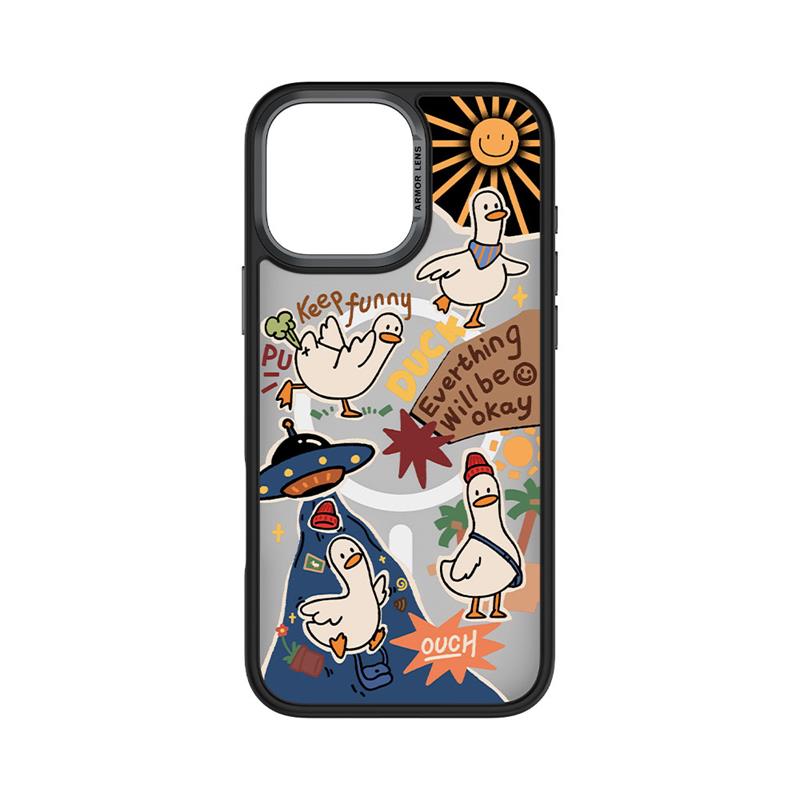Comma kryt Cultural Series Magnetic Case pre iPhone 16 - Playful Duck 