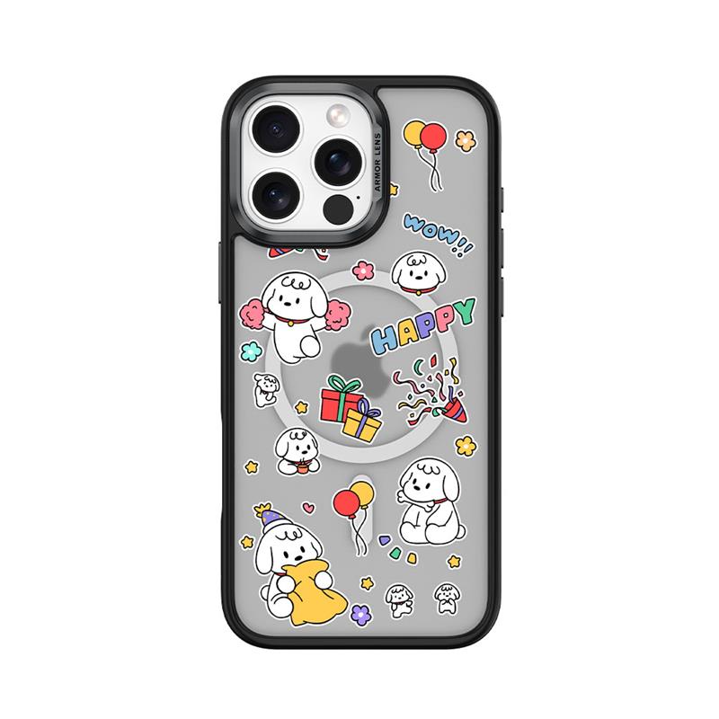 Comma kryt Cultural Series Magnetic Case pre iPhone 16 - Happy Dog 