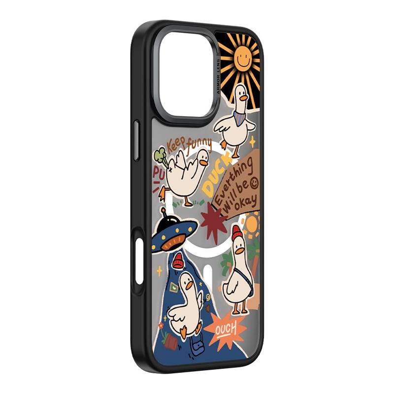 Comma kryt Cultural Series Magnetic Case pre iPhone 16 Plus - Playful Duck 