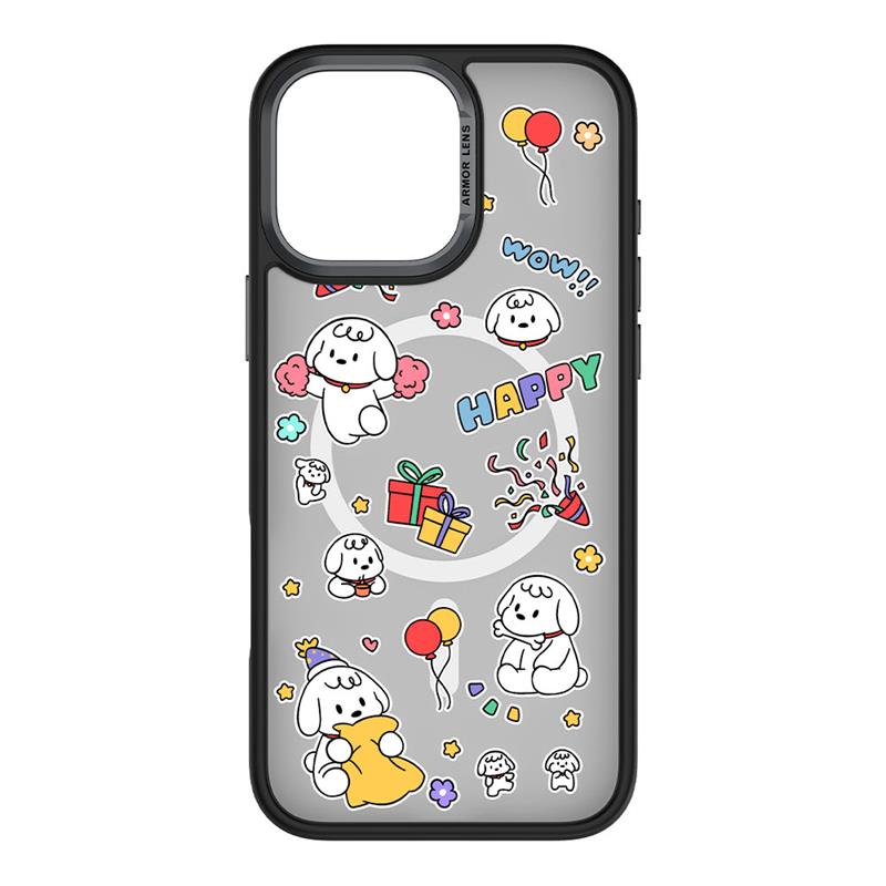 Comma kryt Cultural Series Magnetic Case pre iPhone 16 Plus - Happy Dog 