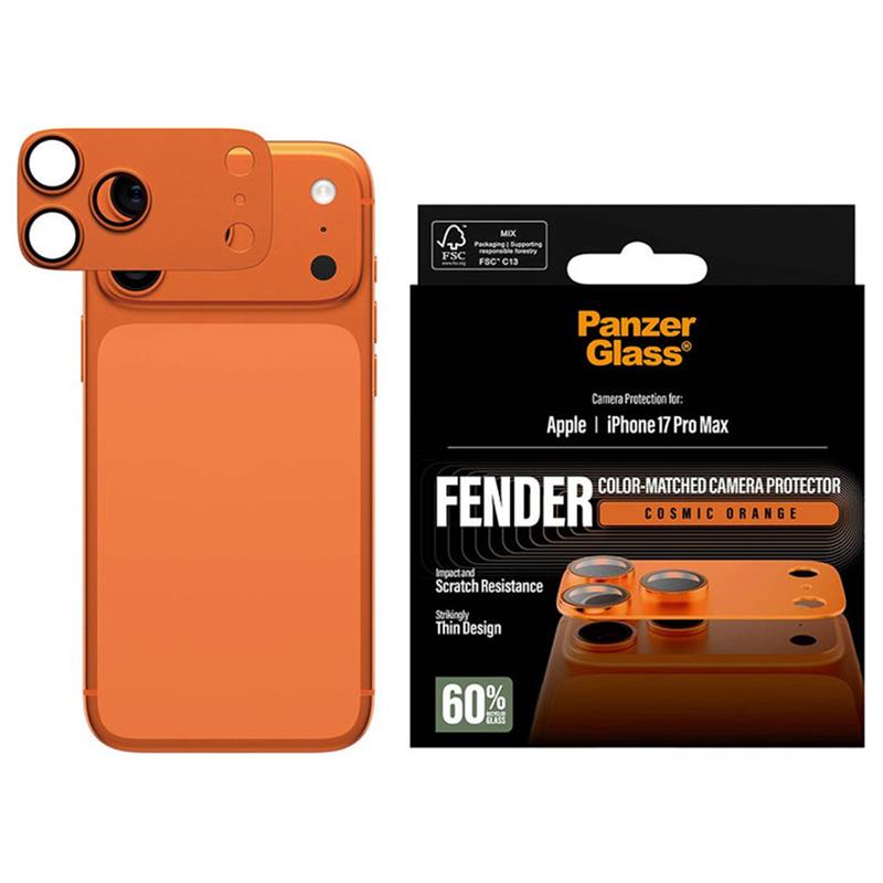 PanzerGlass Fender Camera Protection pre iPhone 17 Pro Max - Cosmic Orange 