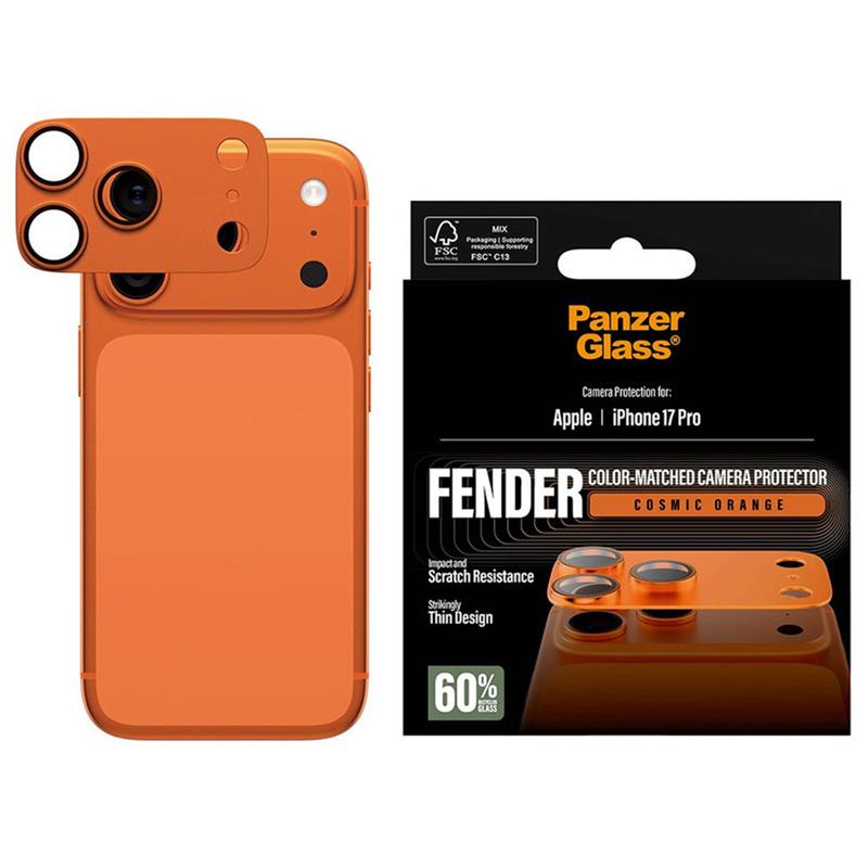 PanzerGlass Fender Camera Protection pre iPhone 17 Pro - Cosmic Orange 