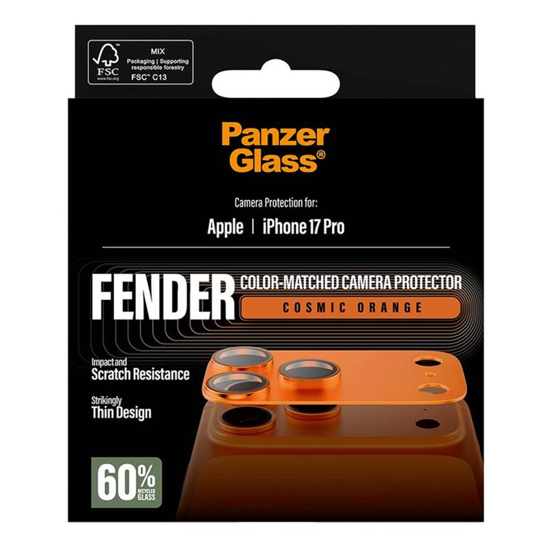 PanzerGlass Fender Camera Protection pre iPhone 17 Pro - Cosmic Orange 