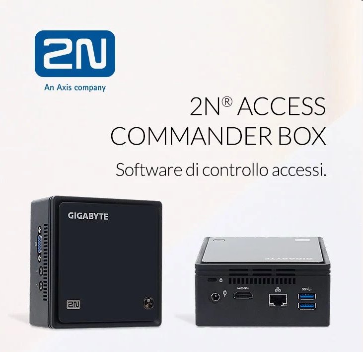 2N® Access Commander Box   - mini PC, vhodné až pro 500 zařízení a 7000 uživatelů. Obsahuje licenci BASIC 