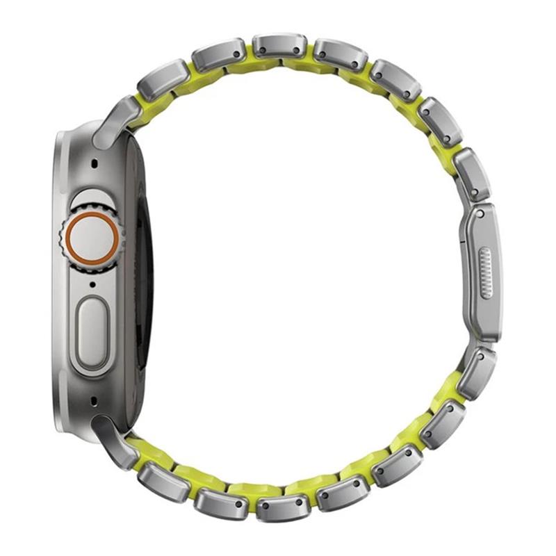 Nomad remienok Stratos pre Apple Watch 44-49mm - Volt/Natural Hardware 