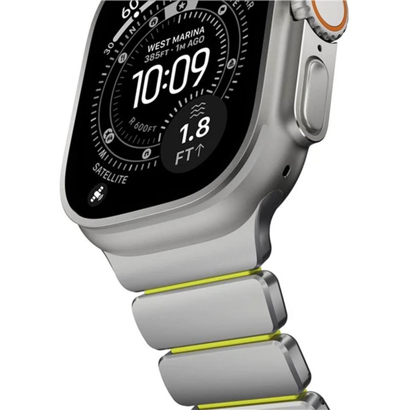 Nomad remienok Stratos pre Apple Watch 44-49mm - Volt/Natural Hardware 