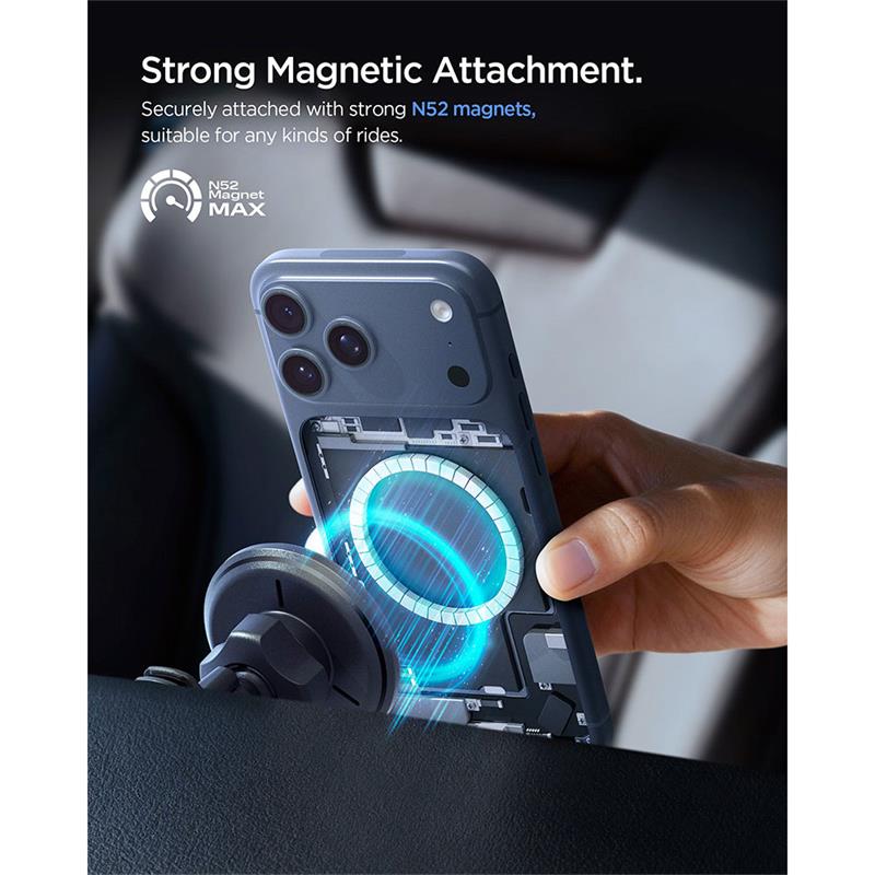 Spigen Essential MagSafe Wireless Car Charger Qi2 15W - Black 