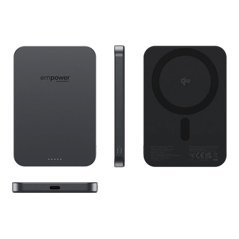 PanzerGlass EMPOWER Wireless Qi2 Powerbank 5.000 mAh - Black 