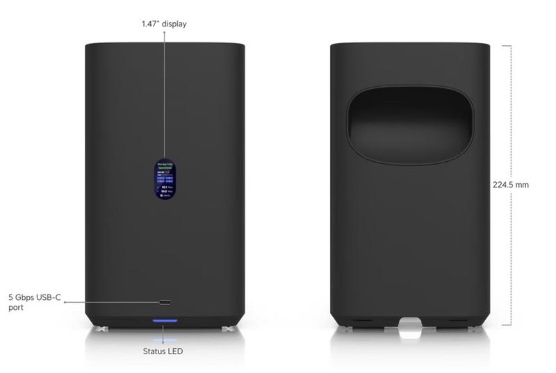 Ubiquiti UniFi UNAS-4   (4x 3,5"HDD + 2x M.2 NVMe; 2,5GLAN, POE+++)  čierna 