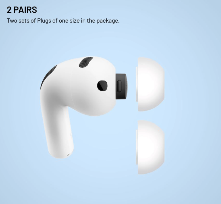 FIXED silikonové štuple pre Apple AirPods Pro 3, veľkosť XS, 2 sady 