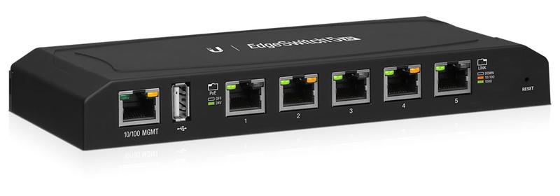 Ubiquiti EdgeMAX switch ES-5XP   5x1000Mbps   PoE24V 