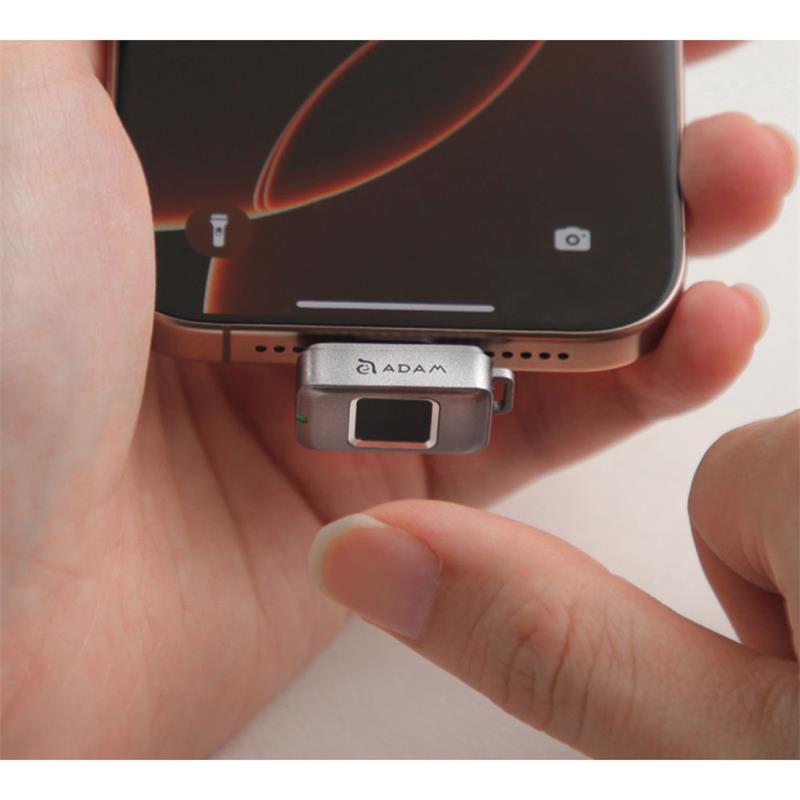 Adam Elementsi iKlips S USB-C Nano Touch Fingerprint SSD 256GB - Gray 
