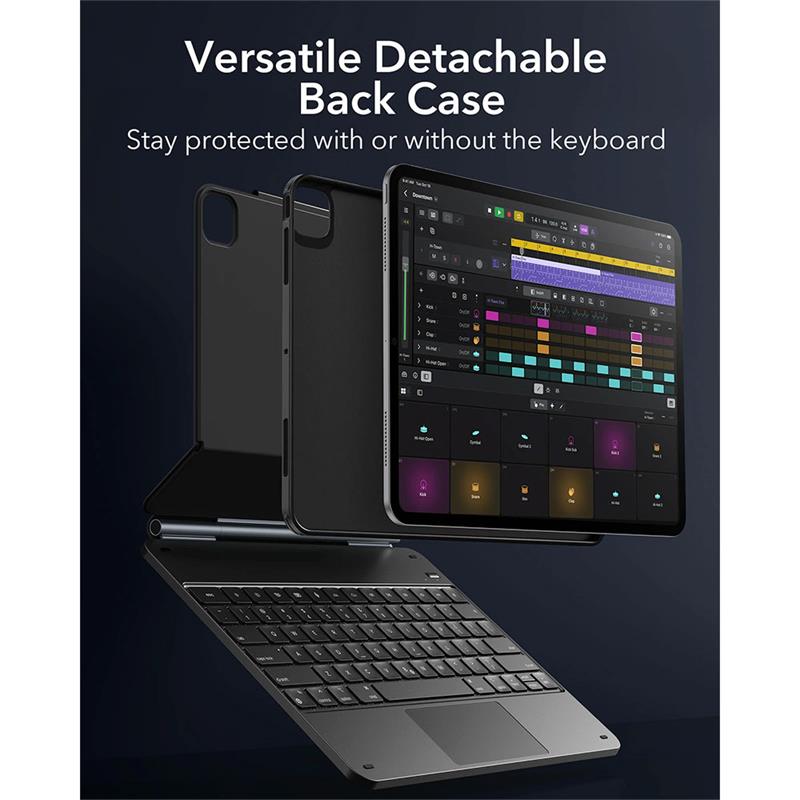 ESR klávesnica Rebound Magnetic Keyboard Case pre iPad Pro 11" M4 2024 Eng - Black *Rozbalený* 