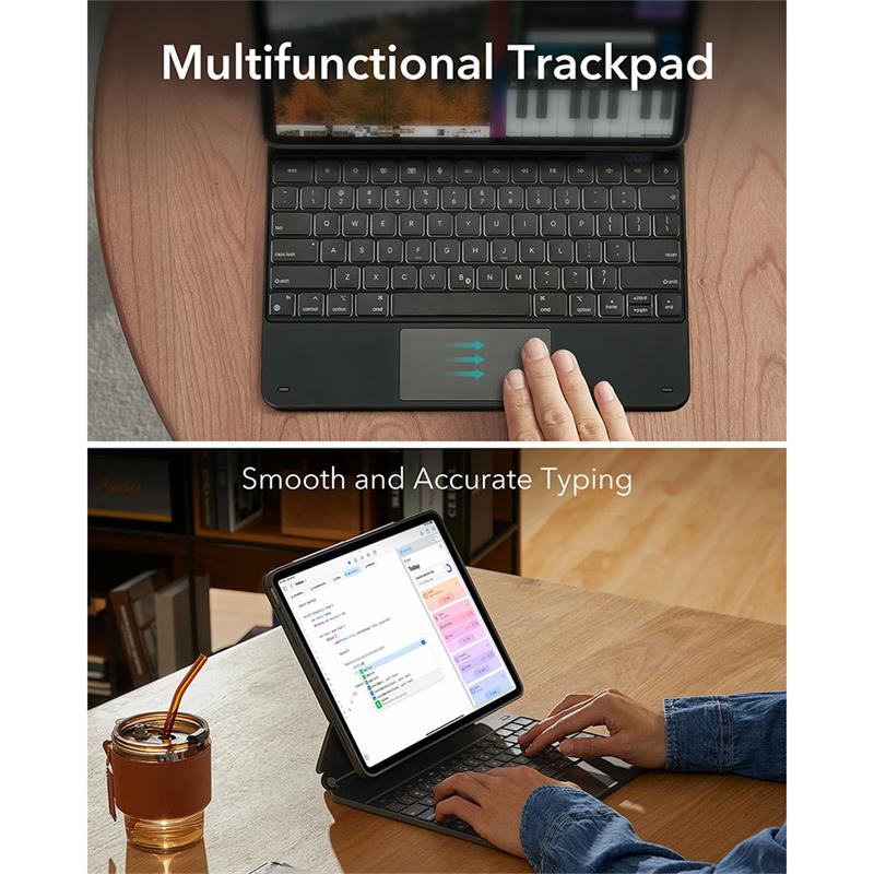 ESR klávesnica Rebound Magnetic Keyboard Case pre iPad Pro 11" M4 2024 Eng - Black *Rozbalený* 