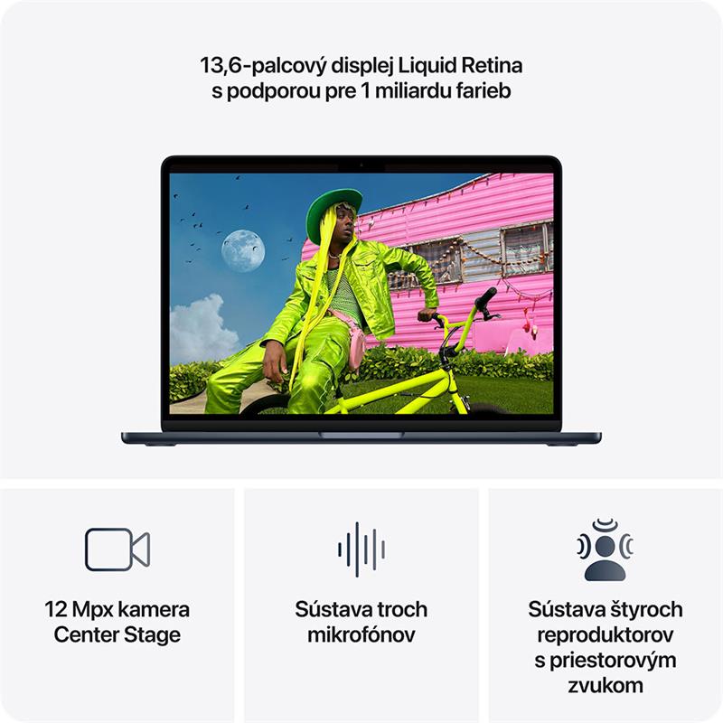 MacBook Air 13" Apple M5 10C CPU 8C GPU 16GB 512GB Polnočný SK 