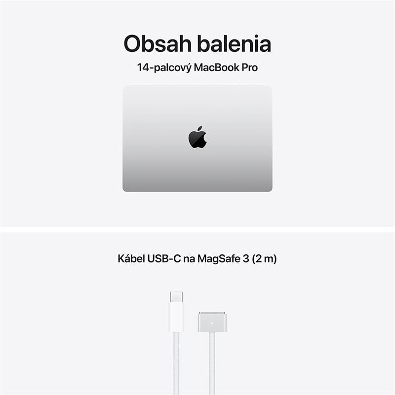MacBook Pro 14" Apple M5 Pro 15C CPU 16C GPU 24GB 2TB Strieborný SK 
