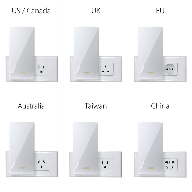 ASUS RP-AX58 AX3000 Dual-band WiFi 6 (802.11ax) Range Extender/ AiMesh Extender for seamless mesh WiFi 