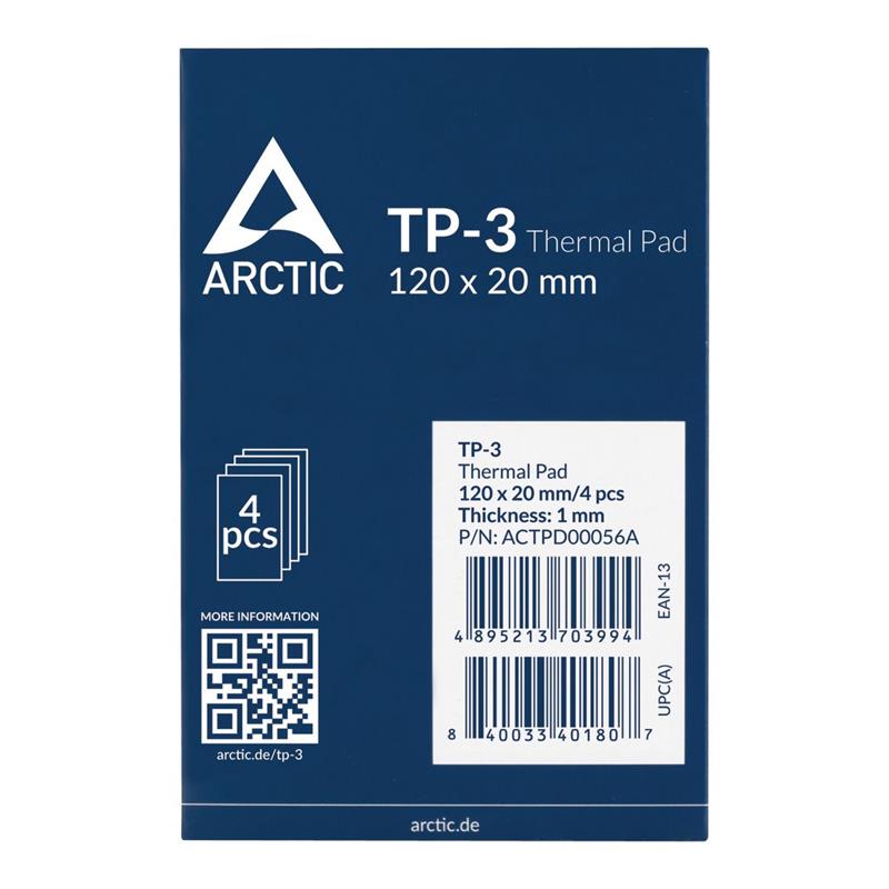 Arctic TP-3 Premium Performance Thermal Pad, 120x20mm, t:1mm (4ks) 