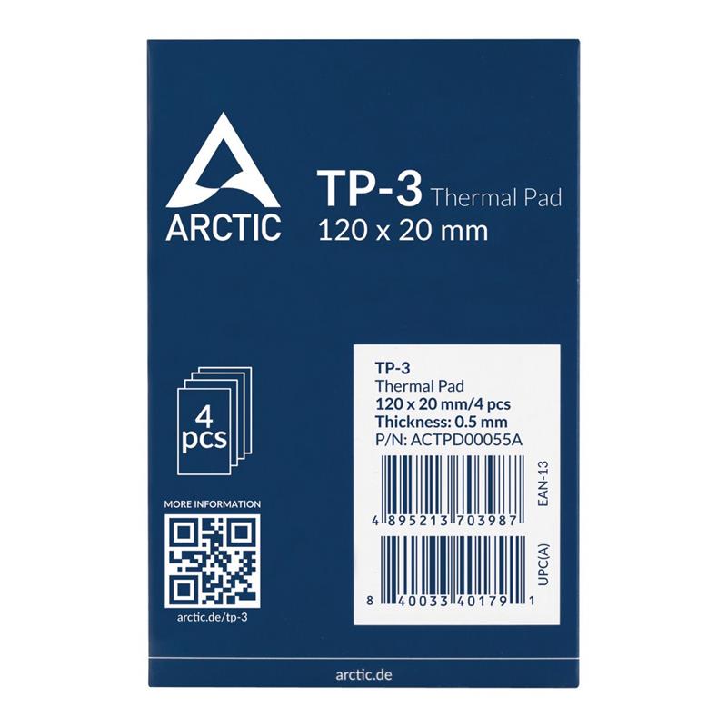 Arctic TP-3 Premium Performance Thermal Pad, 120x20mm, t:0.5mm (4ks) 