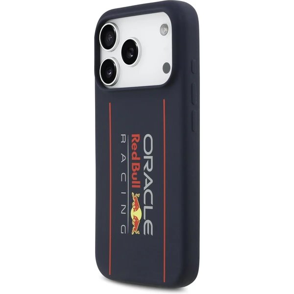 Red Bull Silicone Vertical Logo MagSafe Zadný Kryt pre iPhone 17 Pro Max modrý 
