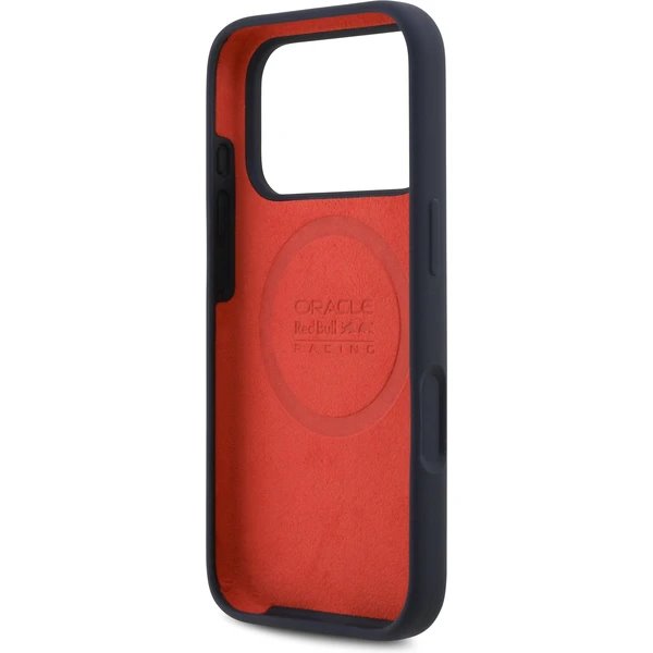 Red Bull Silicone Vertical Logo MagSafe Zadný Kryt pre iPhone 17 Pro Max modrý 