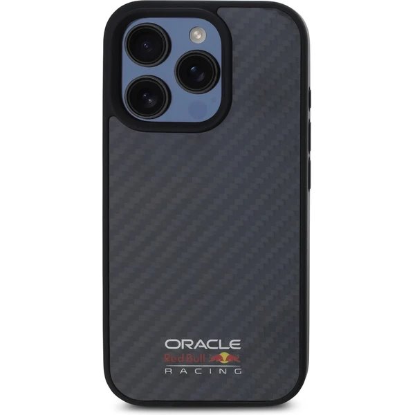 Red Bull Carbon Shiny MagSafe Zadný Kryt pre iPhone 16 Pro Max čierny 
