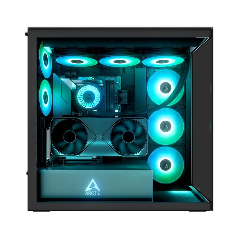 ARCTIC Premium PC Case Xtender VG (Mirror Glass), Vertical GPU Mounting, E-ATX 