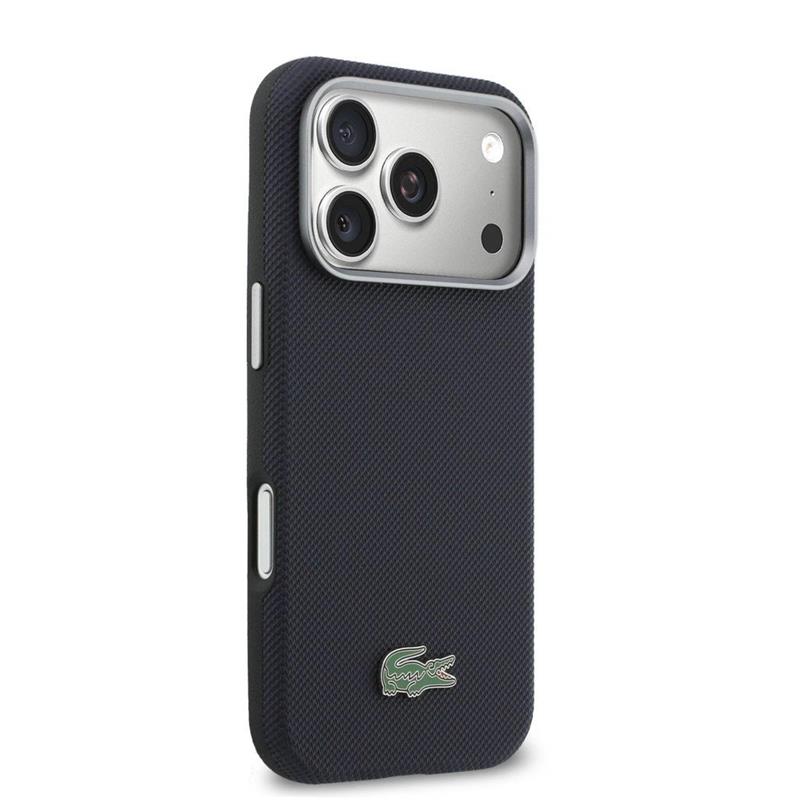 Lacoste PVC Petit Pique Semi Wrap MagSafe pre iPhone 17 Pro Max modrý 
