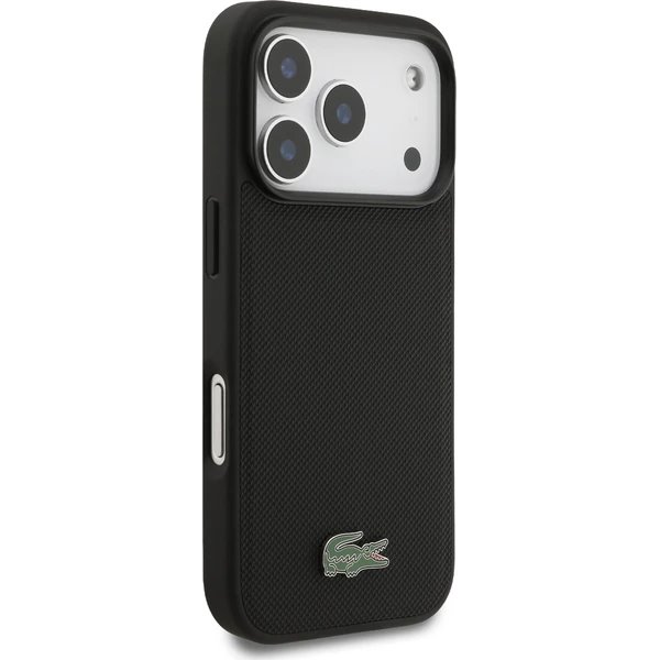 Lacoste Iconic Petit Pique MagSafe kryt + peňaženka iPhone 17 Pro čierny 