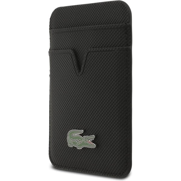 Lacoste Iconic Petit Pique MagSafe kryt + peňaženka iPhone 17 Pro čierny 