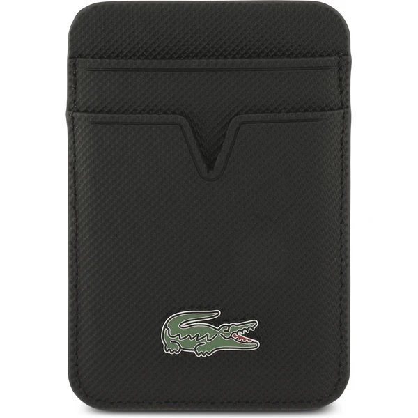 Lacoste Iconic Petit Pique MagSafe kryt + peňaženka iPhone 17 Pro čierny 