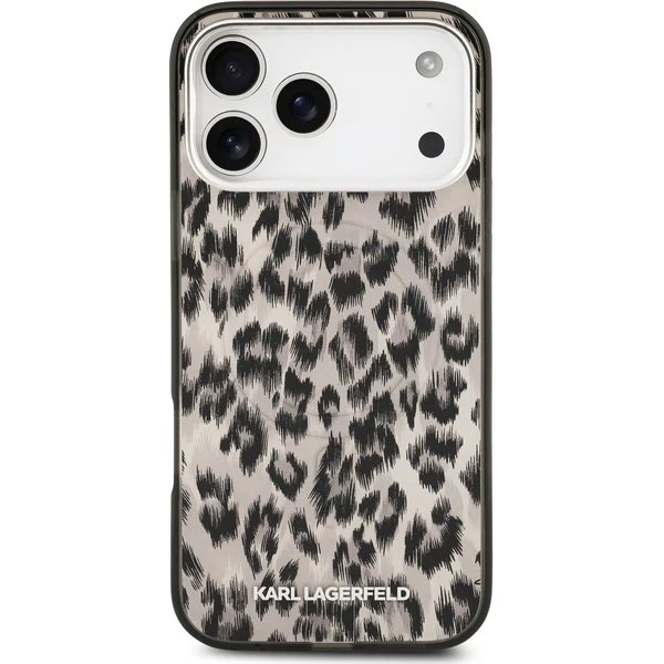 Karl Lagerfeld IML Leopard MagSafe kryt iPhone 17 Pro hnedý 