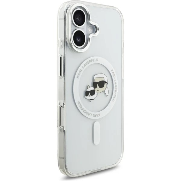Karl Lagerfeld IML K&CH Heads Metal Frame MagSafe MagSafe kryt iPhone 17 priehľadná 