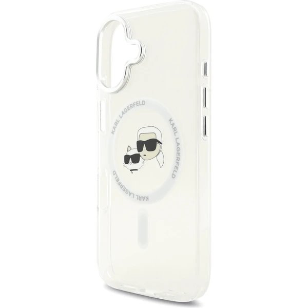 Karl Lagerfeld IML K&CH Heads Metal Frame MagSafe MagSafe kryt iPhone 17 priehľadná 