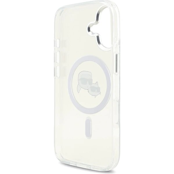 Karl Lagerfeld IML K&CH Heads Metal Frame MagSafe MagSafe kryt iPhone 17 priehľadná 
