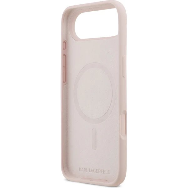 Karl Lagerfeld Liquid Silicone Double Heads MagSafe kryt iPhone Air ružový 