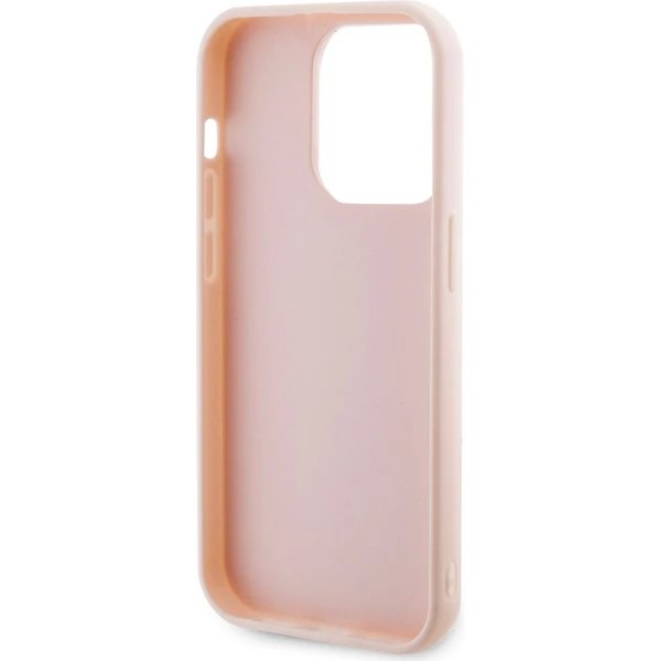 Karl Lagerfeld 3D Rubber Glitter Logo Karl kryt iPhone 15 Max Pro ružový 