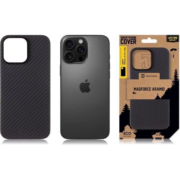 Tactical MagForce Aramid Kryt Apple iPhone 16 Pro Max čierny 