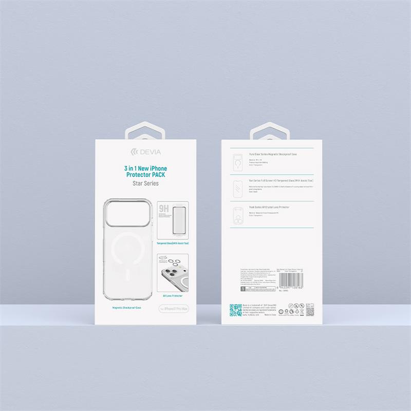 Devia Star Series 3 in 1 iPhone Protector Pack pre iPhone 17 Pro Max 