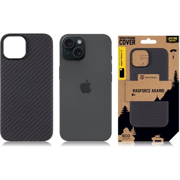 Tactical MagForce Aramid Kryt Apple iPhone 15 čierny 