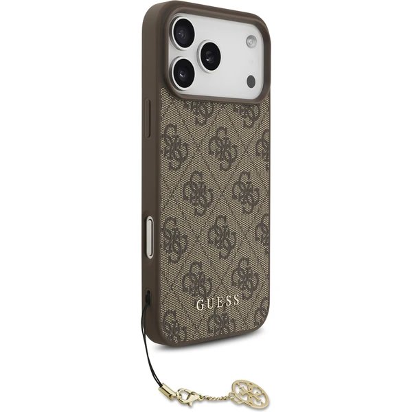 Guess 4G Charm MagSafe kryt iPhone 17 Pro hnedý 
