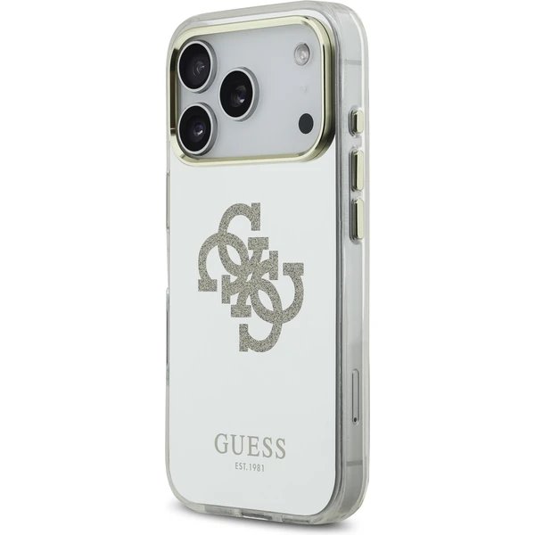 Guess PC/TPU Mirror 4G Glitter Logo MagSafe kryt iPhone 17 Pro zlatý 