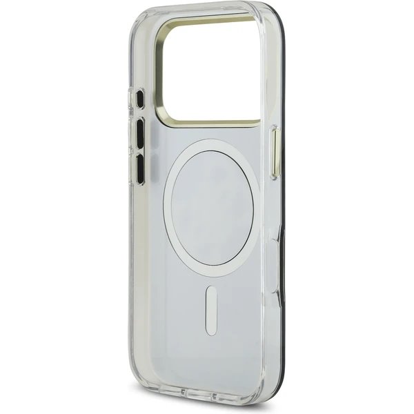 Guess PC/TPU Mirror 4G Glitter Logo MagSafe kryt iPhone 17 Pro zlatý 