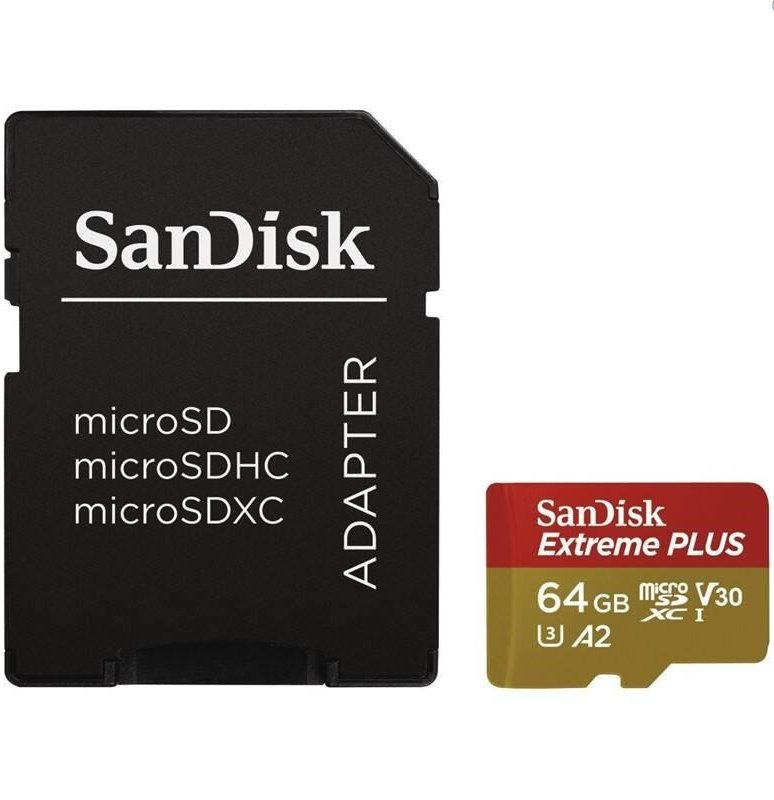 SanDisk Extreme PLUS 64GB microSD card 170/90MBps 