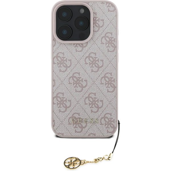 Guess 4G Charm kryt iPhone 16 Pro ružový 