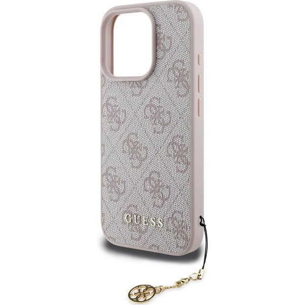 Guess 4G Charm kryt iPhone 16 Pro ružový 