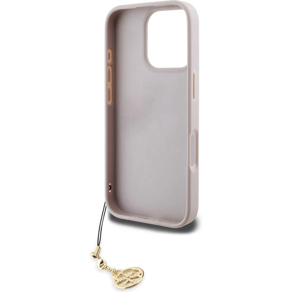 Guess 4G Charm kryt iPhone 16 Pro ružový 
