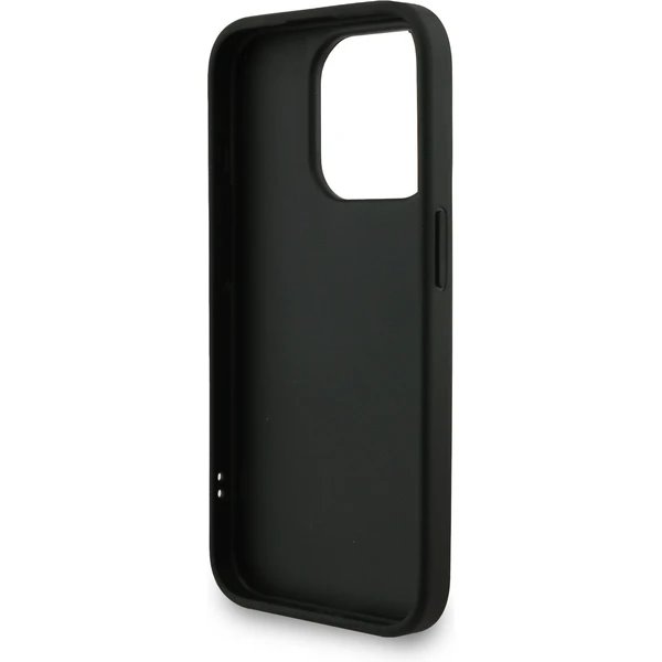 Guess PU 4G Metal Logo Strap kryt iPhone 15 Pro Max čierny 