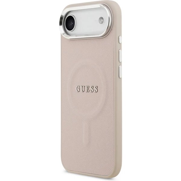 Guess PU Saffiano MagSafe kryt iPhone Air ružový 