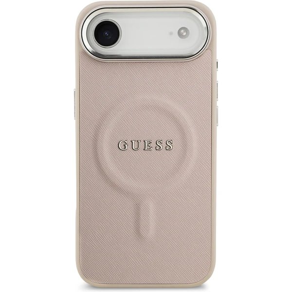Guess PU Saffiano MagSafe kryt iPhone Air ružový 